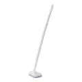 Cepillo de limpieza de mango largo con palo blanco y cabezal de esponja azul para el suelo - Cepillo de limpieza desmontable blanco
