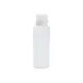 Clear plastic squeeze sauce bottle with scale markings and sealing cap for kitchen seasoning. - S / White