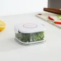 Klare Küchen Box für Zwiebeln, stapelbarer Frischhaltebehälter für Kühlschrank und Vorrat. - Off-White 1 Ebene