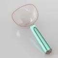 Cuillère à mesurer le riz en plastique multifonctionnelle avec clip de scellage - Bleu clair