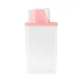 Récipient de stockage transparent en plastique avec couvercle rose pour riz et céréales. - Emballage en vrac / Rose