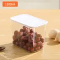 Boîte de conservation transparente 1100ml avec couvercle blanc pour aliments et cuisine - 1100ML / Blanc
