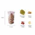 Contenitore trasparente in plastica con coperchio rosa, capacità 2000ml, ideale per la cucina. - 2000ml / Rosa