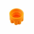 Orange silicone bottle opener, flexible jar opener tool, easy grip kitchen gadget for daily use. - Orange