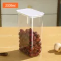 Boîte de rangement plastique transparente 2300ml récipient hermétique pour la cuisine. - 2300ml / Blanc