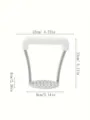 Manual potato masher kitchen tool for baby food, durable white plastic with pressing holes. - White