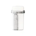 Gobelet à salade double paroi portable tasse à céréales en plastique transparent - Gris clair