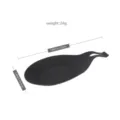 Black silicone spoon rest heat resistant kitchen tool pad utensil holder for cooking counter - Black