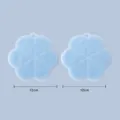 Blue flower-shaped silicone dish washing scrubber cleaning pad, heat insulated mat 12cm, 2pcs set - 1pc Blue Heat Resistant Mat