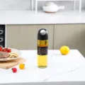 Botella de aceite de cristal automática para cocina, vertedor en forma de gota de agua. - 500ml / Negro