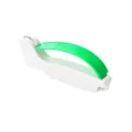 Portable manual knife sharpener with green safety guard, tungsten steel blade for home and outdoor. - Green and White