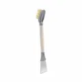 Brosse de nettoyage de cuisine multifonctionnelle trois en un brosse de poêle outil d'interstice - Sac OPP / Blanc Grisâtre