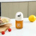 Botella de aceite de cristal con apertura automatica para cocina y condimentos practicos. - 210ml / Blanco