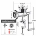 Tritacarne manuale in acciaio inossidabile macchina insaccatrice con lame resistenti. - Tritacarne e insaccatrice grande taglia 10