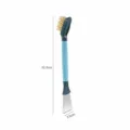 Brosse de nettoyage de cuisine multifonctionnelle grattoir de poêle bleu clair 22.5cm - Sac OPP / Bleu