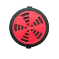 Caja soporte para espiral de mosquitos redonda negra roja exterior colgante SKU - Soporte para espiral antimosquitos diseño rueda de fuego