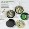 Portabobinas antimosquitos portátil para exteriores con tapa, para colgar. - Soporte para espiral antimosquitos con alfombrilla aislante dorado