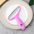 Pink cabbage peeler kitchen shredder tool for vegetable slicing with stainless steel dual blade. - OPP Bag / Pink