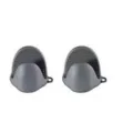 Grey silicone pinch mitts mini oven pot holders heat resistant kitchen anti scald clips 2pcs - 1 Pair Grey Silicone Gloves