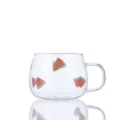 Transparante glazen mok met watermeloenmotief, ideaal voor water, melk en sappen. - 401-500ml / Beker met watermeloen-thema