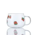 Transparante Glazen Mok met Schattige Aardbei Print Koffie Melk Water Kop Variant - 401-500ml / Beker met aardbei-thema