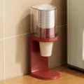 Einweg-Pappbecher-Spender Wandhalterung Becherhalter Aufbewahrung fuer Kueche und Buero - Tischmodell / S / Rot