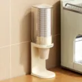Einweg Papiertasse Dispenser Wandhalterung Becherhalter Aufbewahrung Organizer für Küche Büro - Tischmodell / L / Beige