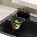 Kitchen sink drain basket 2-in-1 garbage filter storage box for kitchen organizer - 1 Piece/Pack / Transparent Black