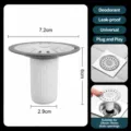 Universal silicone floor drain core anti-odor strainer deodorant plug for bathroom sink pipe - Gray
