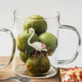 Transparante glazen mok met dubbele handgreep en flamingo print, hittebestendige kop. - Rechte Beker Flamingo