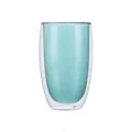 Creative double wall insulated glass cup for coffee tea home office anti-scald design. - 450ml