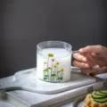Leuke glazen mok met madeliefje en oor, hittebestendige transparante ontbijtbeker voor thuis. - 350ml / Mokken met zonnebloemhandvat