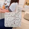 Niedliche Katzen Canvas Tragetasche für Damen, große Kapazität lässige Umhängetasche für Alltag. - MIMI Katze / Kein Reißverschluss Keine Innentasche