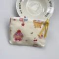 Cute cartoon print cotton coin pouch, mini zipper storage bag for lipstick and earphones. - Balloon Sweet Rabbit