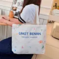 Segeltuch Shopper Tasche Damen Große Kapazität Schultertasche Student Freizeit Alltag Tasche - Sternenhimmel / Kein Reißverschluss Keine Innentasche