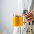 Tazza in vetro trasparente in stile giapponese con manico, tazza d'acqua resistente al calore. - 301-400ml / Tazze dritte (manico giallo)