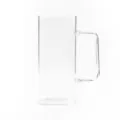 Clear square glass mug with handle, heat-resistant coffee and milk cup variant style. - 301-400ml / Square Mug (Clear Handle)