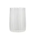 Transparante geribbelde glazen beker minimalistische tuimelaar voor koffie melk water modern - Hoge getextureerde beker (300 ml)