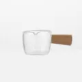 Glazen melkkan met houten handvat kleine koffiemelkkan voor thuisgebruik en restaurants - 51-100ML / S
