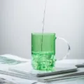 Japanse stijl groen transparant glazen mok huishouden hittebestendig met handvat beker - 301-400ml / Smaragdgroene mok