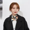 Korean style small square scarf for women, chic striped print, elegant neckerchief accessory. - Cyan-Yellow Striped