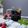 Nordic thick high temperature resistant glass mug with handle for juice, tea and beer. - 401-500ml / White