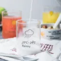 Creative glass milk cup breakfast water cup juice cup heat resistant microwaveable cup - 301-400ml / Rainy Day Straight Cup