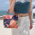 Korean style mini canvas handbag women cute cartoon print small tote bag casual versatile - Hand Holding Stars