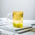 Japanse stijl gekleurde transparante glazen mok hittebestendige waterbeker met handvat - 301-400ml / Amberkleurige mok