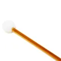 Glass Stirring Rod Amber Long Handle with White Top for Coffee Juice Dessert 1pcs - White Spoon with Amber Handle