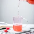 Japanse stijl transparante glazen mok met handvat, hittebestendige drinkbeker variant. - 301-400ml / Roze Mok