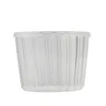 Transparante geribbelde glazen beker met deksel, gecanneleerde koffiebeker voor koude drankjes. - Getextureerde yoghurtbeker met deksel (270 ml)
