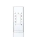 Transparenter quadratischer Glasbecher mit goldenen Buchstaben Borosilikat Trinkbecher - 301-400ml / Hohe quadratische Tasse (Quadrat-Stil)
