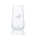 Klares Glas mit goldenem Buchstabenprint, ideal für Wasser, Saft und Milch im Alltag. - 301-400ml / Hoher Mousse-Becher (Modell S)
